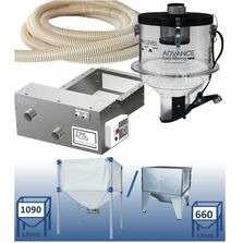 Kits FirePlug pour transfert de pellet, captage du combustible en pointe basse de silo (cassette à dôme), moteur 1,35 kW, boitier de commande, doseur, conduits Ø50 mm | SITE012251 