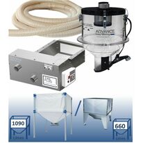 Kits FirePlug pour transfert de pellet, captage du combustible en pointe basse de silo (cassette à dôme), moteur 1,35 kW, boitier de commande, doseur, conduits Ø50 mm | SITE012251 