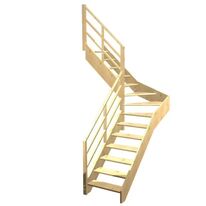 Escalier Aria quart tournant intermédiaire rampe Eden | LAPEYRE SERVICES