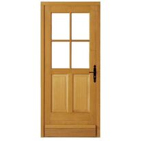Porte de service bois exotique vitrée | LAPEYRE SERVICES