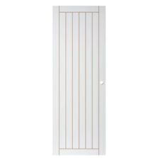 Porte coulissante verticale Alveo à peindre avec serrure | LAPEYRE SERVICES