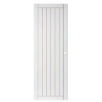 Porte coulissante verticale Alveo à peindre avec serrure | LAPEYRE SERVICES