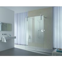 Paroi de douche fixe avec stabilisateurs muraux | Walk In Shower XS