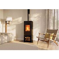 Gamme de poêles à bois de MDesign de forme verticale | Zino MDesign