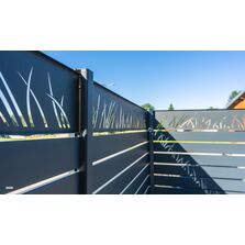 Clôture aluminium ajourée 125 mm + ajours 15 mm | GAR12515
