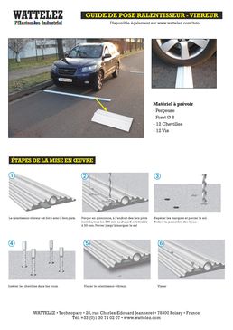 Ralentisseur vibreur pour réduire de vitesse en zones protégées | Ralentisseur vibreur PARGOM 