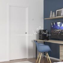 Unique 32 dB ou 43 dB | Porte coulissante acoustique sur châssis à galandage