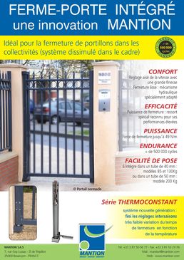 Fermeture intégrée à ressort pour vantail jusqu'à 200 kg | Ferme-porte invisible 