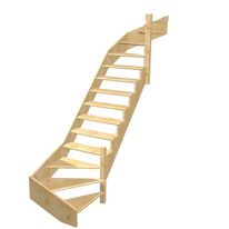 Escalier Ouessant double quart tournant haut & bas sans rampe | LAPEYRE SERVICES