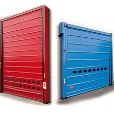 Porte extérieur souple à coulisses à mémoire de forme | Flexipass