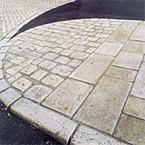 Pavés de voirie en pierre reconstituée