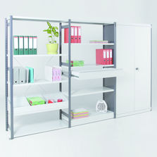 Rayonnage peint à tablettes tôlées | Rayonnage de bureau et d'archives Epsilon