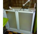 Douche senior avec pare douche bas pour PMR. | Confort Ergo