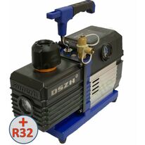 Pompe à vide 2 étages 70 à 354 L/min compatible R32 avec électrovanne et vacuomètre intégrée | SITE011668