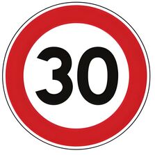 Panneau limitation de vitesse B14 30 km/h Ø650 | 1-02-2-029c1