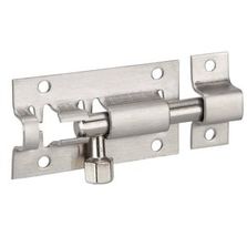 Verrou pour porte de meuble targette inox pêne rond 50 mm