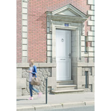 Porte d?’entrée en PVC avec moulures en aluminium | Bellis