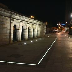 Caniveaux urbains à éclairage led intégré | ACO Chemins Lumineux