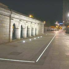 Caniveaux urbains à éclairage led intégré | ACO Chemins Lumineux