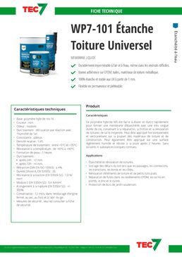 Membrane liquide | WP7-101 Étanche Toiture Universel