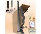 Kit Façade conduit cheminée extérieur Duoten (Isolé 25 mm), Ø 80 à 250 mm, Noir ou Inox