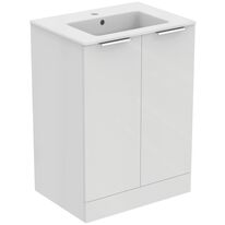 Meuble plain-pied avec lavabo encastré - 60 cm 2 portes | Ulysse+ P0278