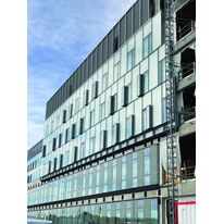 Module de façade cadre respirant en VEC à parties fixes opaques et ouvrant à projection  | Façade Cadre Respirante VEC