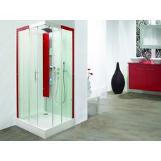 Cabines de douche avec profilés et colonne de rangement coordonnés | Nouvelle Horizon