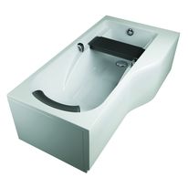 Baignoire asymétrique avec plage d?’assise latérale | Saga Family