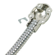 Gaines annelées et chapeaux en zamak | Passage de câble en applique