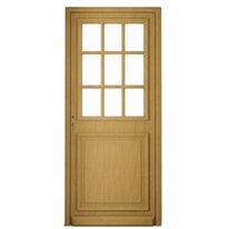Porte d'entrée Anne-Perrine 9 carreaux bois exotique | LAPEYRE SERVICES