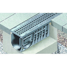 Caniveau en PE-PP 10 cm de largeur à cornières renforcées | Recyfix Pro 100