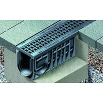 Caniveau en PE-PP 10 cm de largeur à cornières renforcées | Recyfix Pro 100