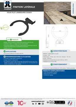 Finition latérale pour plot autonivelant lambourde EASIO®