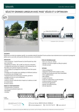 Sélectif grande largeur | Pass’Vélos avec U Optimum+ pour contrôle d’accès des mobilités douces