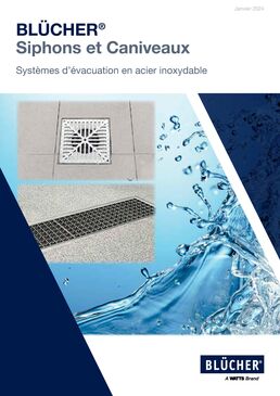 Siphons et caniveaux pour sanitaire et douches collectives ou individuelles  | BLÜCHER® 