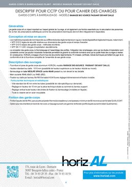 Garde-corps HORIZAL RAMADE BIOSOURCÉ 