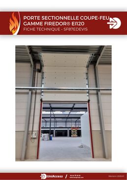 Porte sectionnelle coupe-feu EI60 - EI120