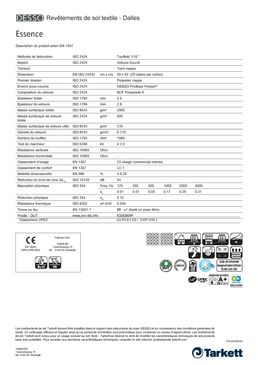 Dalles de moquettes | Essence