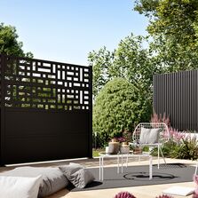 Claustra en aluminium modulable avec décors personnalisables pour se protéger du vis-à-vis 