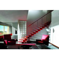 Escalier sans contremarche sur limon central modulaire | Nika Redline