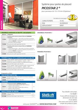 Systèmes coulissants en aluminium pour portes de placard | Picostar 2/ 19