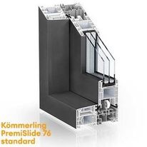 Coulissant à frappe premium PVC | KÖMMERLING PremiSlide 76