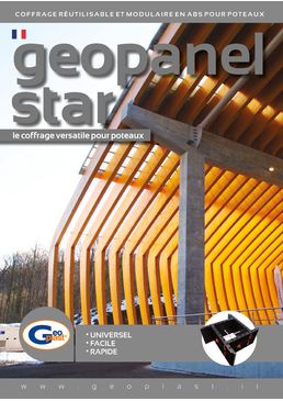 Coffrage en polymère ABS réutilisable et réglable pour poteaux béton | Geopanel Star