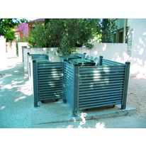 Cache-conteneur en panneaux composite à claire-voie | Ecoabri