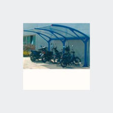 Abri à vélos à structure mixte cintrée | Planète