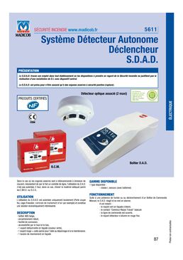 Système Détecteur Autonome Déclencheur D.A.D. | S.D.A.D. 