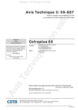 Bacs acier nervurés collaborant pour planchers jusqu'à 28 cm | Cofraplus 60
