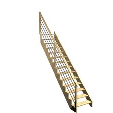 Escalier Ouessant droit rampe Régate tubes acier | LAPEYRE SERVICES 