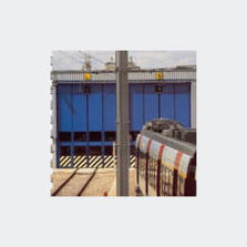 Porte accordéon industrielle à man?œuvre oléopneumatique | Porte accordéon oléopneumatique